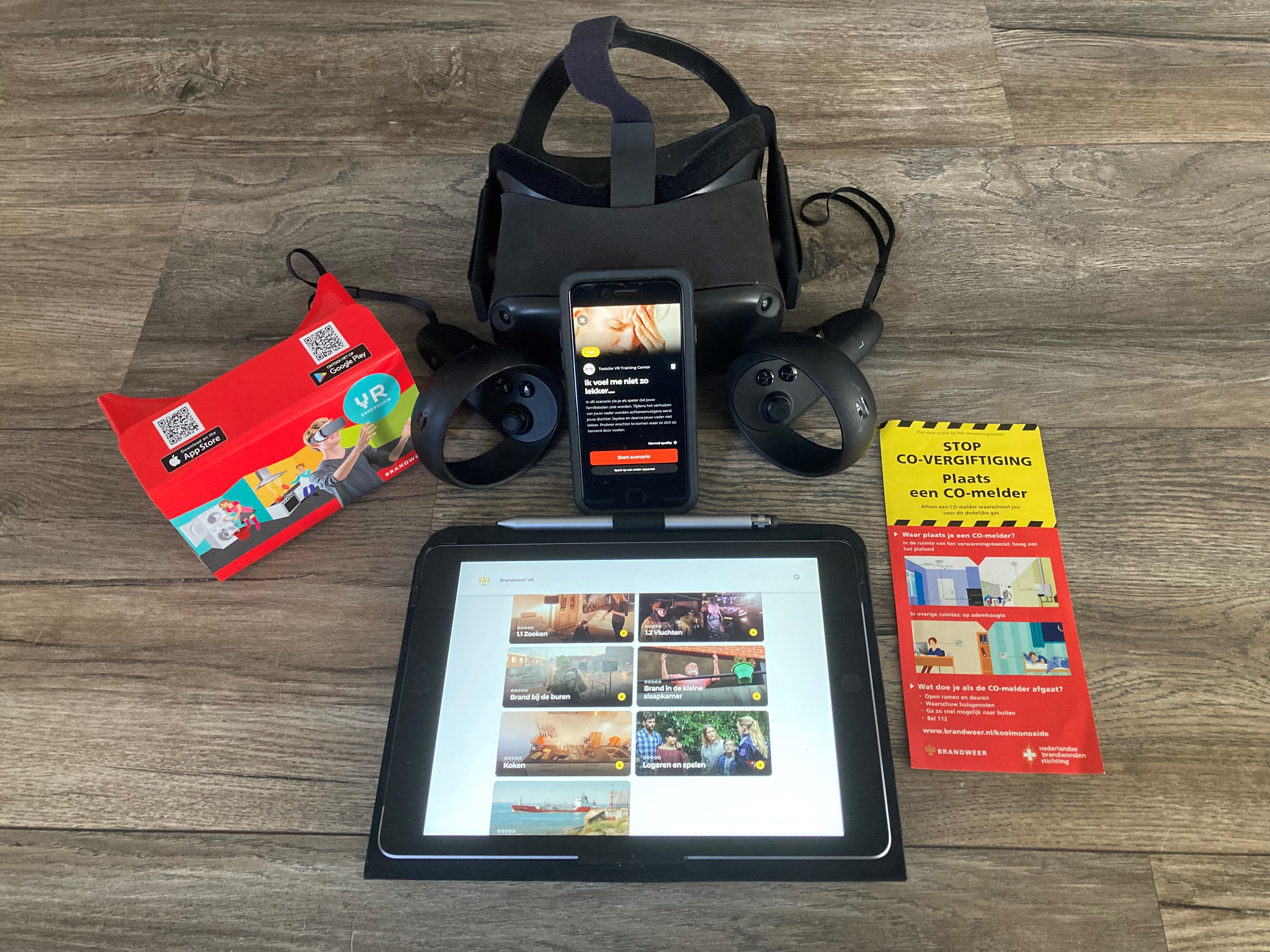Sfeerbeeld virtual reality scenario over koolmonoxide