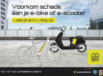 Voorkom schade aan je e-bike of e-scooter, laad je accu veilig op