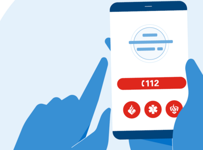illustratie van de 112 nl app