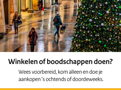 Winkelen in Coronatijd, Wees voorbereid, kom alleen en doe je aankopen 's ochtends of doordeweeks.