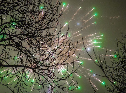 Foto van afgestoken siervuurwerk