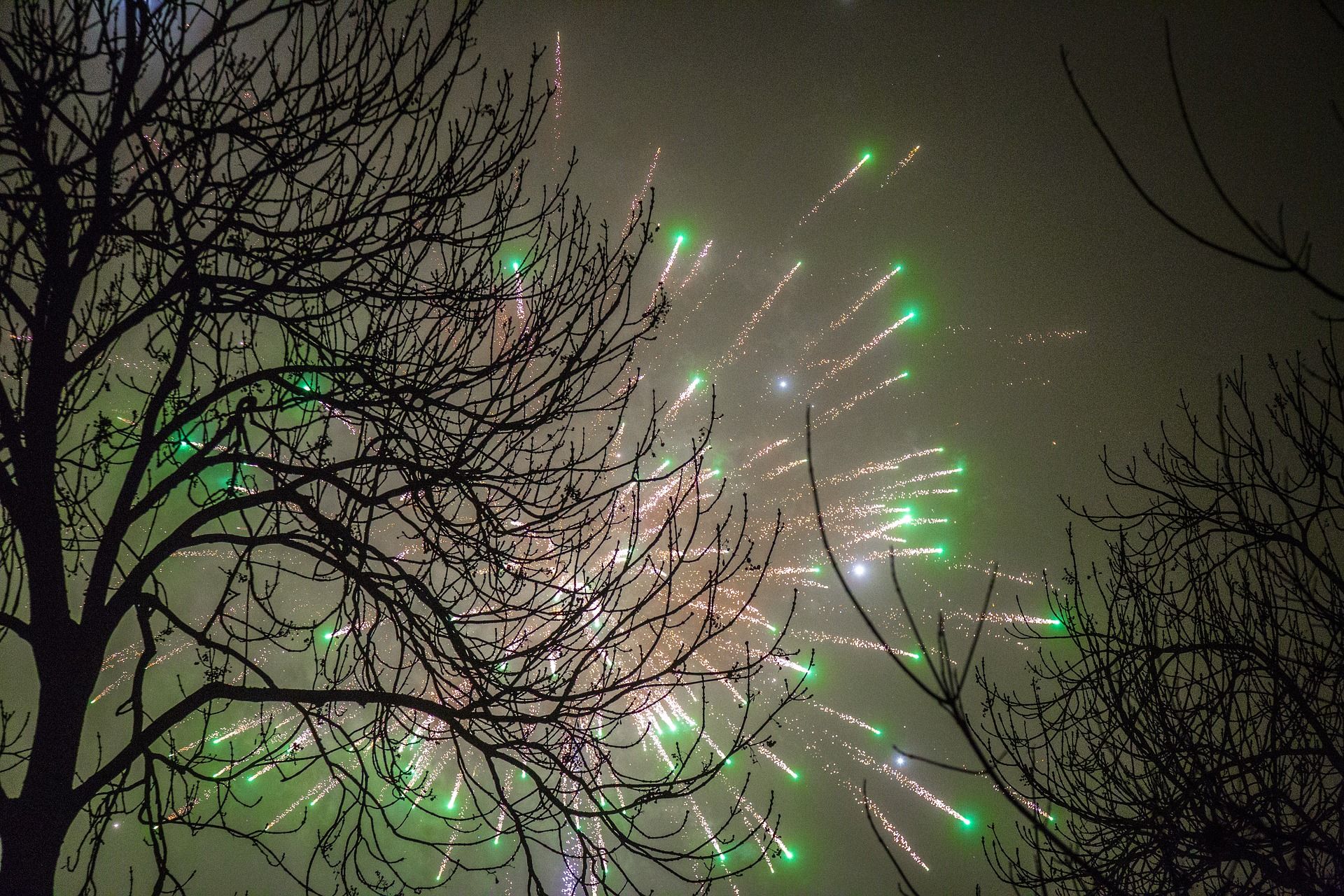 Foto van afgestoken siervuurwerk