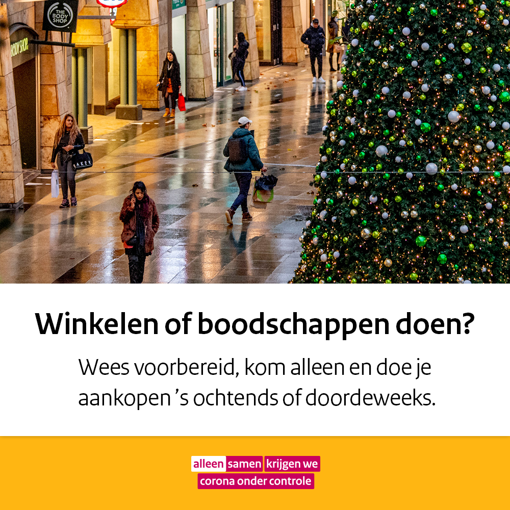 Winkelen in Coronatijd, Wees voorbereid, kom alleen en doe je aankopen 's ochtends of doordeweeks.