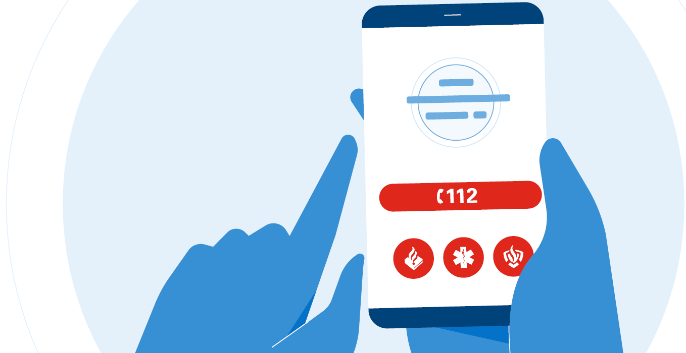illustratie van de 112 nl app