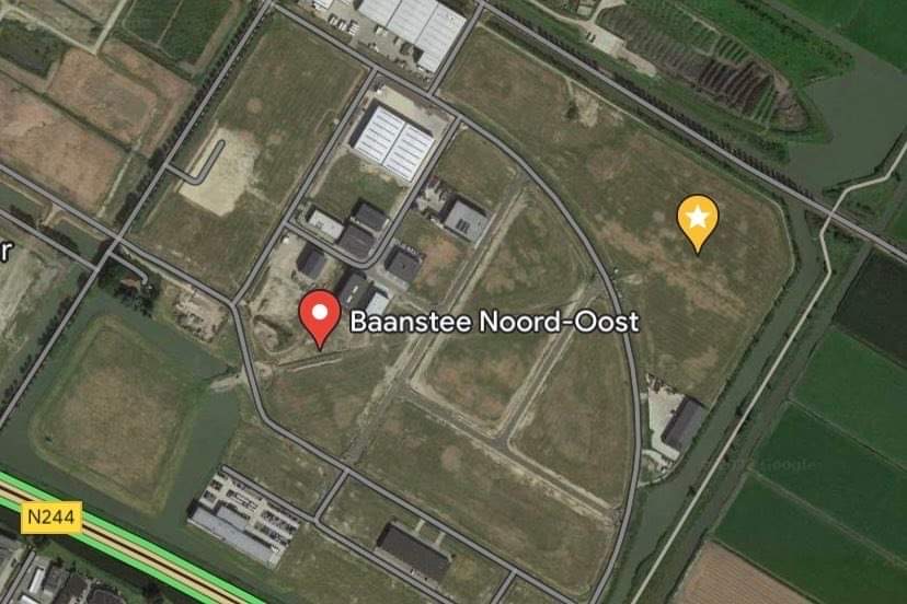 Luchtfoto van locatie toekomstige crisisnoodopvang in Purmerend